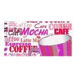 Coffee Cup Lettering Coffee Cup Satin Wrap 35  x 70  Front