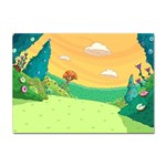 Green Field Illustration Adventure Time Multi Colored Sticker A4 (10 pack) Front