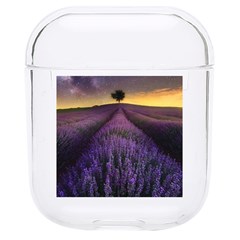 Bed Of Purple Petaled Flowers Photography Landscape Nature Hard Pc Airpods 1/2 Case by Sarkoni