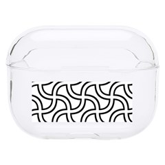 Pattern Monochrome Repeat Black And White Hard Pc Airpods Pro Case by Pakjumat