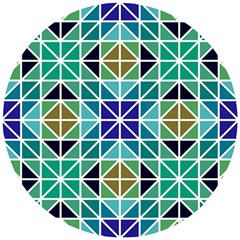 Mosaic Triangle Symmetry Wooden Puzzle Round by Apen