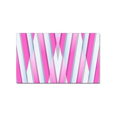 Geometric 3d Design Pattern Pink Sticker Rectangular (100 Pack)