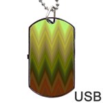 Zig Zag Chevron Classic Pattern Dog Tag USB Flash (One Side) Front