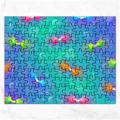 Non Seamless Pattern Blues Bright Rectangular Jigsaw Puzzl by Dutashop