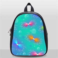 Non Seamless Pattern Blues Bright School Bag (small) by Dutashop