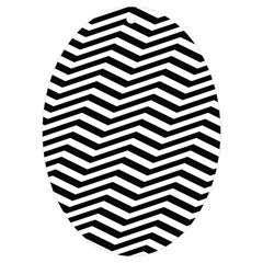 Zigzag Chevron Pattern Uv Print Acrylic Ornament Oval by Dutashop