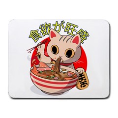 Ramen Cat Noodles Cute Japanes Small Mousepad by Modalart