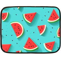 Watermelon Fruit Slice Two Sides Fleece Blanket (mini) by Bedest