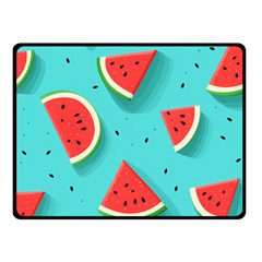 Watermelon Fruit Slice Fleece Blanket (small) by Bedest