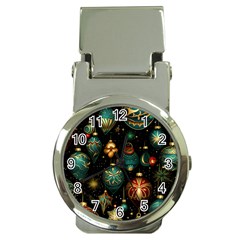 Christmas Ornaments Pattern Money Clip Watches by Ravend