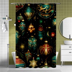 Christmas Ornaments Pattern Shower Curtain 48  X 72  (small)  by Ravend