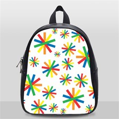 Celebrate Pattern Colorful Design School Bag (small) by Ravend