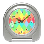 Low Poly Triangles Travel Alarm Clock Front