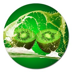 Kiwi Fruit Vitamins Healthy Cut Magnet 5  (round) by Amaryn4rt