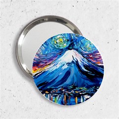 Mount Fuji Art Starry Night Van Gogh 2 25  Handbag Mirrors by Modalart