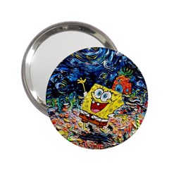 Art Cartoon Starry Night Van Gogh 2 25  Handbag Mirrors by Modalart