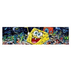 Art Cartoon Starry Night Van Gogh Oblong Satin Scarf (16  X 60 ) by Modalart