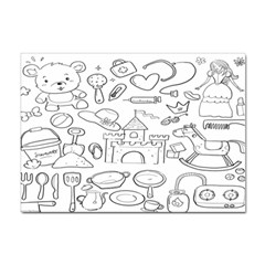 Baby Hand Sketch Drawn Toy Doodle Sticker A4 (10 Pack) by Pakjumat