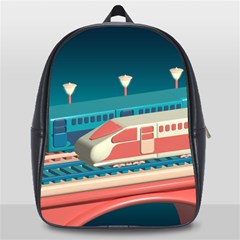 Bridge Transportation Train Toys School Bag (large) by Modalart