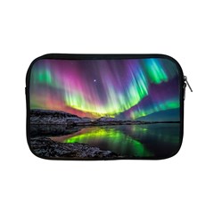 Aurora Borealis Polar Northern Lights Natural Phenomenon North Night Mountains Apple Ipad Mini Zipper Cases by Pakjumat