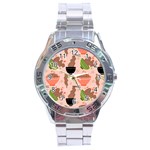 Japanese Street Food Soba Noodle In Bowl Stainless Steel Analogue Watch Front