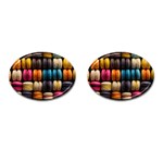 Macaroon Sweet Treat Cufflinks (Oval) Front(Pair)