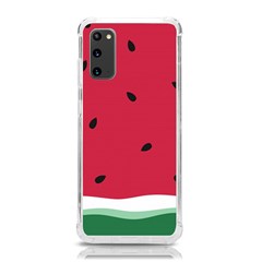 Minimalist Summer Watermelon Wallpaper Samsung Galaxy S20 6 2 Inch Tpu Uv Case by Pakjumat