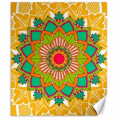 Mandala Patterns Yellow Canvas 20  X 24  by Pakjumat