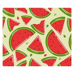 Cute Watermelon Seamless Pattern Premium Plush Fleece Blanket (small) by Pakjumat