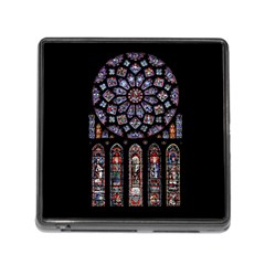 Chartres Cathedral Notre Dame De Paris Stained Glass Memory Card Reader (square 5 Slot) by Maspions