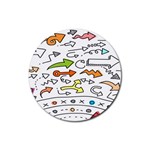 Desktop Pattern Art Graphic Design Rubber Coaster (Round) Front