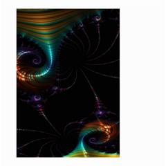 Fractal Transfer Metallic Black Small Garden Flag (two Sides) by Hannah976