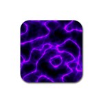 Purple Pattern Background Structure Rubber Coaster (Square) Front