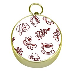 Red And White Christmas Breakfast  Gold Compasses by ConteMonfrey