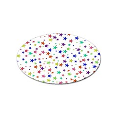 Star Random Background Scattered Sticker Oval (10 Pack) by Hannah976