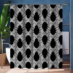 Pattern Beetle Insect Black Grey Shower Curtain 60  X 72  (medium)  by Hannah976