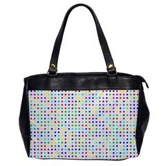 Dots Color Rows Columns Background Oversize Office Handbag by Hannah976