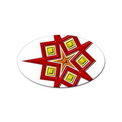 Pattern Tile Decorative Design Star Sticker Oval (10 Pack) by Hannah976