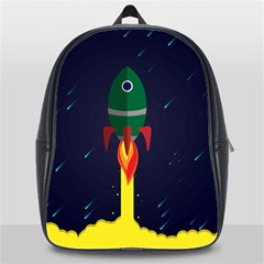 Rocket Halftone Astrology Astronaut School Bag (xl) by Sarkoni