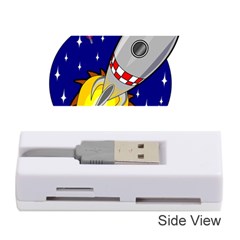 Rocket Ship Launch Vehicle Moon Memory Card Reader (stick) by Sarkoni