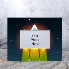 Rocket Take Off Missiles Cosmos White Tabletop Photo Frame 4 x6  by Sarkoni