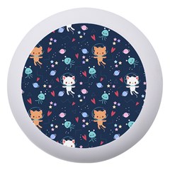 Cute Astronaut Cat With Star Galaxy Elements Seamless Pattern Dento Box With Mirror by Grandong