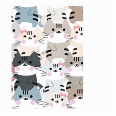 Cute Cat Couple Seamless Pattern Cartoon Large Garden Flag (two Sides) by Bedest