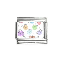 Cartoon Bird Cute Doodle Bird Italian Charm (9mm) by Bedest