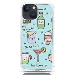 Drinks Cocktails Doodle Coffee Iphone 13 Mini Tpu Uv Print Case by Apen