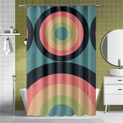 Circles Design Pattern Tile Shower Curtain 48  X 72  (small)  by Ravend