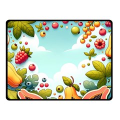 Fruits Sweet Papaya Orange Pattern Fleece Blanket (small) by Ravend