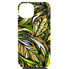 Foliage Pattern Texture Background Iphone 14 Black Uv Print Case by Ravend