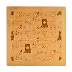 Cat Kitten Seamless Pattern Wood Photo Frame Cube by Grandong