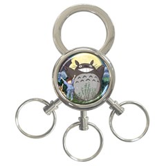 Illustration Anime Cartoon My Neighbor Totoro 3-ring Key Chain by Sarkoni